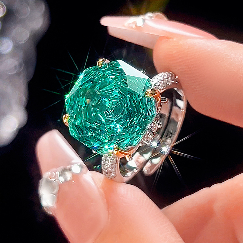 Bague Parra verte, taille ajustable