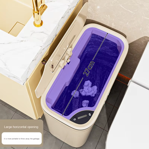 Hongsheng完全自動スマートセンサー家庭用廃棄物ゴミ箱耐久性プラスチックサンドイッチゴミ箱バスルーム用リビングルーム
