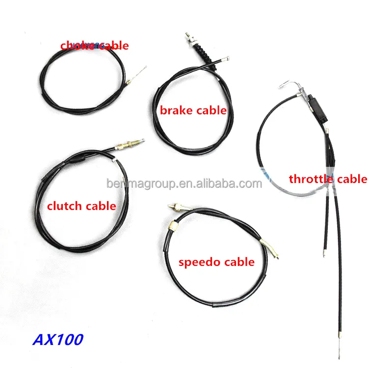 Câble d'accélérateur de moto, câble de frein, câble d'embrayage pour AX100