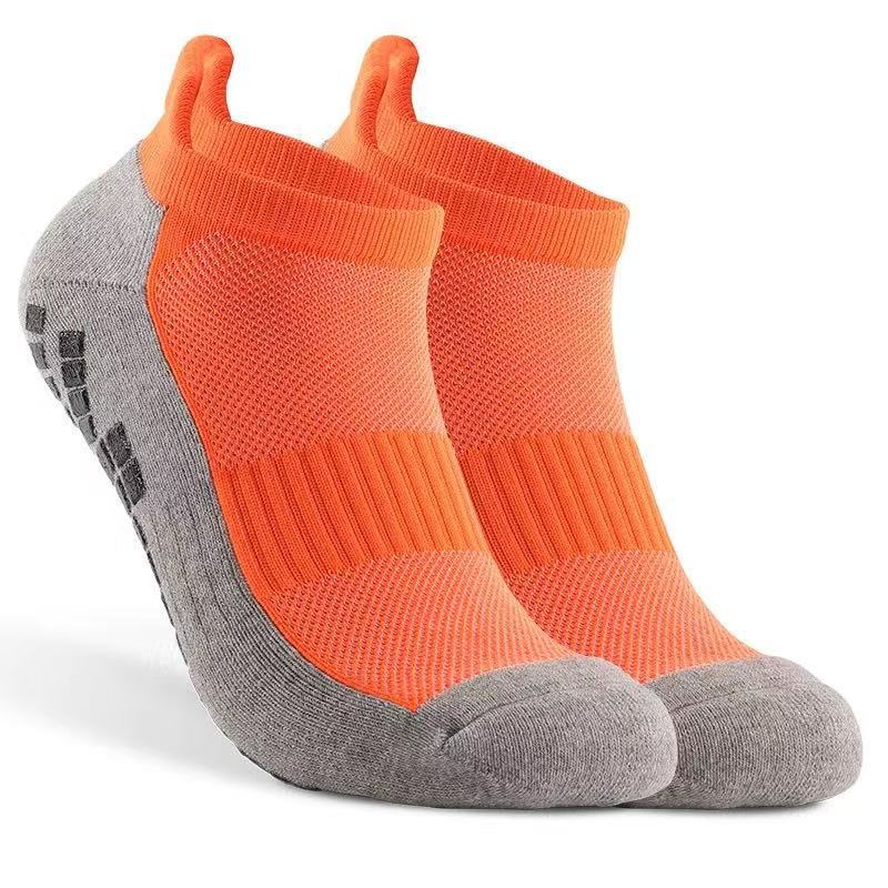 Orange gray bottom socks