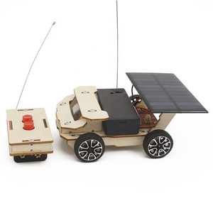 In legno solare senza fili telecomando auto modello kit di scienza esperimento giocattoli per bambini ragazzi circuito progetto di ingegneria - Product Image 1