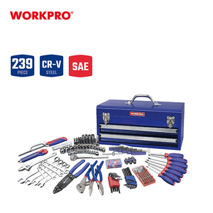workpro 239 PC机械工具套件工具袋储存盒手金属锉2屉式重型金属盒子 - Product Image 3