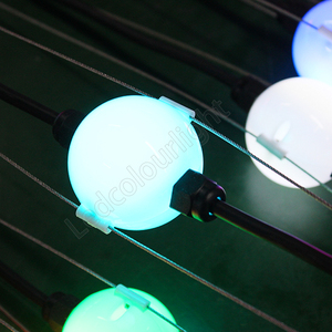 LCL 50mm 360-deg Pixel Ball <strong>String</strong> 24V RGB (W) Stage <strong>DMX</strong> 3D Light <strong>LED</strong> with Steel Wire - Product Image 6