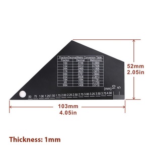 ギター弦アクションゲージブラックトライアングルエレキギターレベリングゲージ弦高さフレットロッカー1mm - Product Image 2
