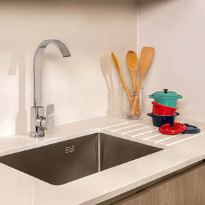 Hiện đại + nhà bếp + Vòi + Vòi Hợp kim kẽm Chrome vòi nóng lạnh nhà bếp bồn rửa vòi grifo - Product Image 2