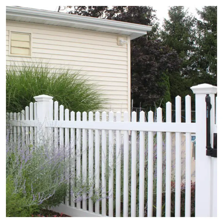 Popolare facile installazione recinzione in vinile pvc economico bianco