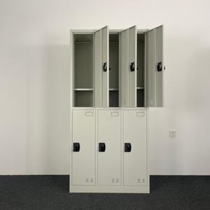 车间员工用金属储物柜6 9 12 18门健身房储物柜金属带钥匙锁 - Product Image 3