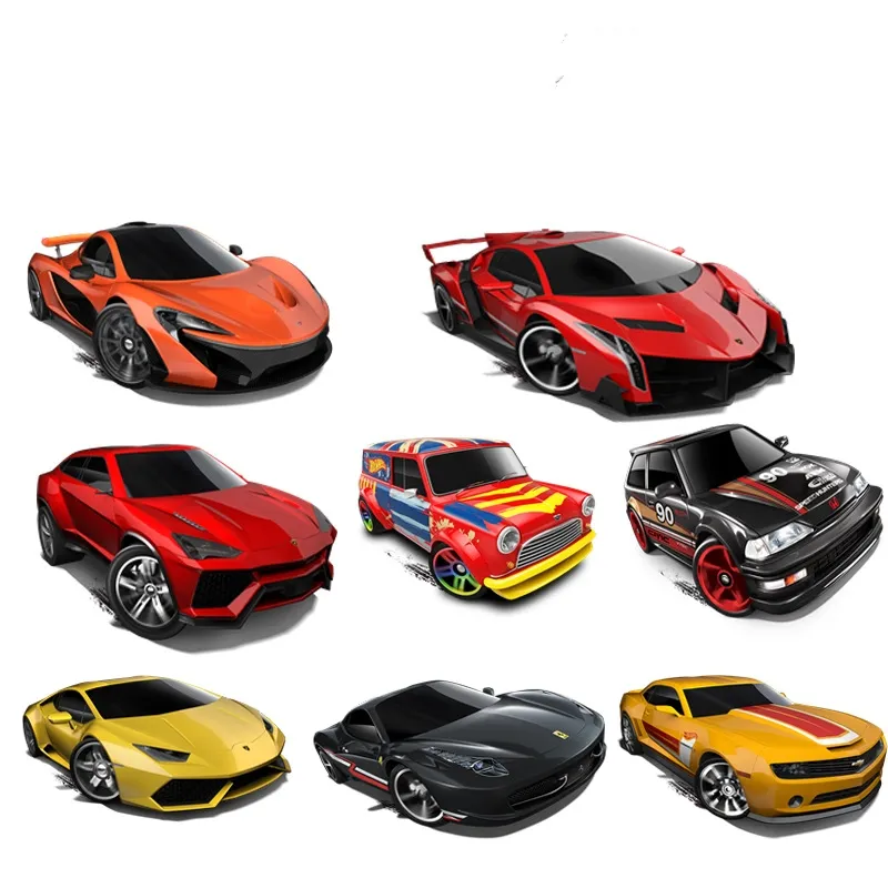 مجموعة سيارات مشهورة صغيرة من سبيكة MOQ للسيارات الساخنة ألعاب 1:64 سيارات بعجلات مجانية