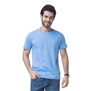 Toptan % 100 pamuk erkekler T shirt yüksek kalite moda ucuz toptan özel Logo düz boş tişörtleri - Product Image 6