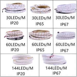 Бесплатный образец цифровой RGBIC Dream Colour 60Led IP30 IP65 IP67 гибкий RGB Clock Wire SK9822 Светодиодная лента - Product Image 2
