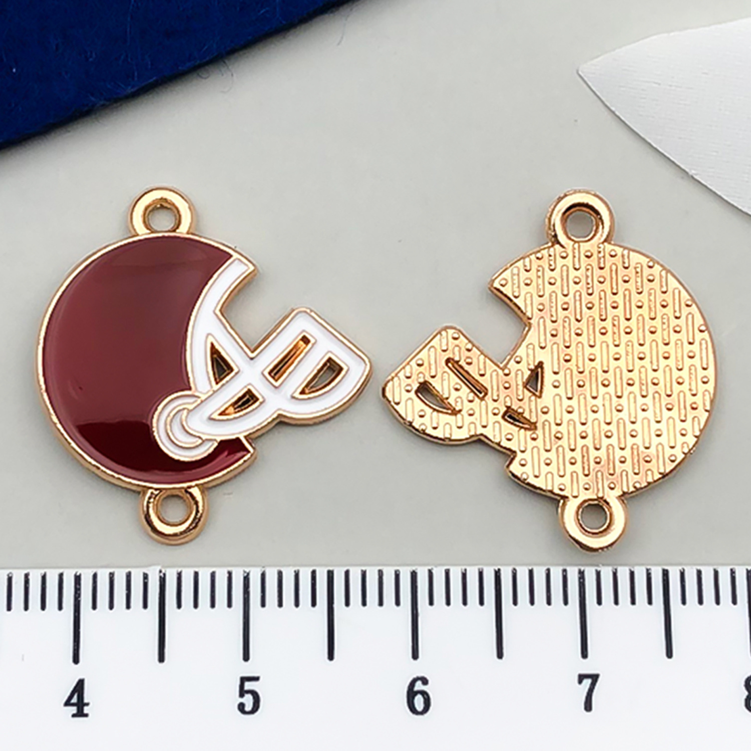 1 casque double suspendu marron 19x17mm-1.3g-21721