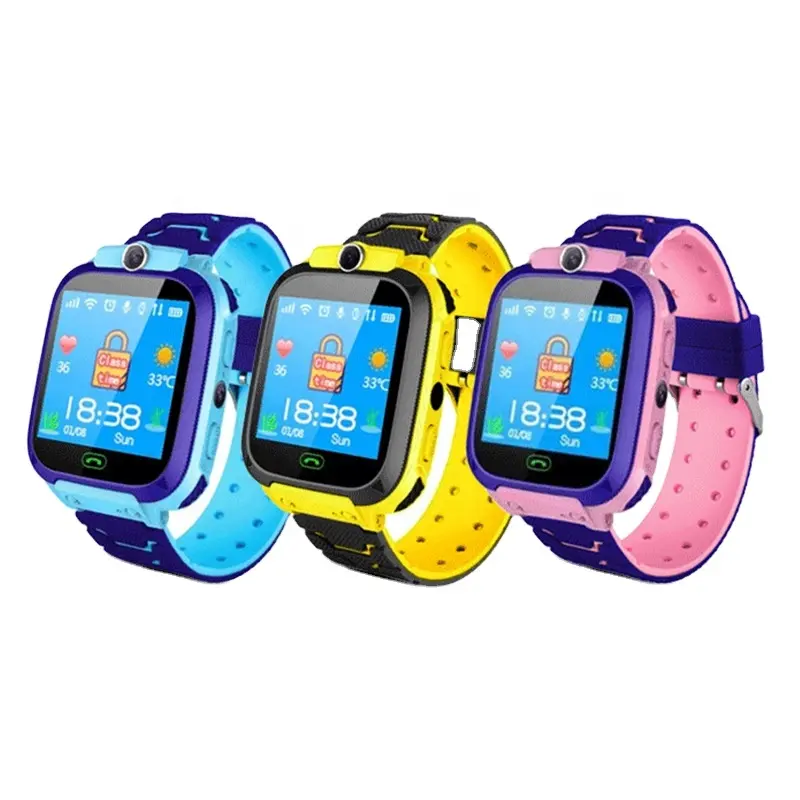 키즈 스마트 시계 SOS Antil-lost Smartwatch 베이비 2G SIM 카드 시계 통화 위치 추적기 어린이 시계 방수 Q12 어린이 시계