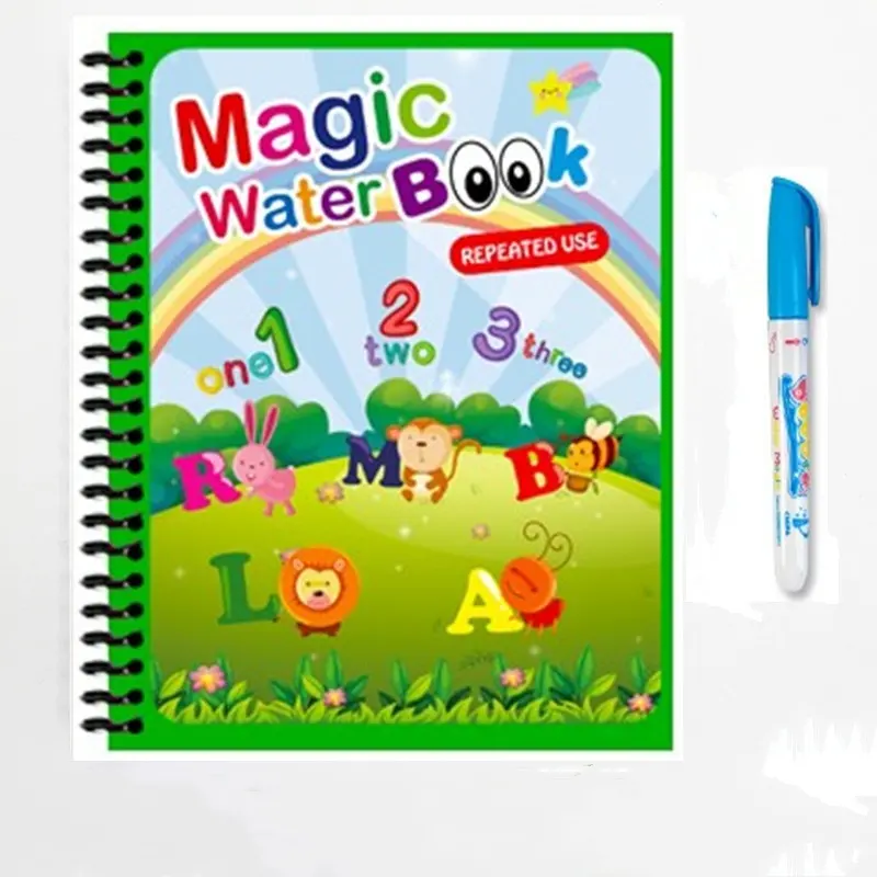Allogogo ma thuật nước cuốn sách vẽ tranh vẽ đồ chơi tái sử dụng màu cuốn sách bút nghệ thuật bộ mầm non giáo dục trò chơi đồ chơi cho trẻ em