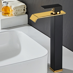 Thép không gỉ lưu vực vòi nước Thác nước phòng tắm lưu vực bồn rửa vòi nước lạnh và nóng watermixer cần cẩu bồn rửa tap vuông phòng tắm vòi nước - Product Image 2