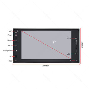 Autoradio da 7 pollici per Toyota 2 + 32G Android lettore MP5 con ventole di raffreddamento - Product Image 4