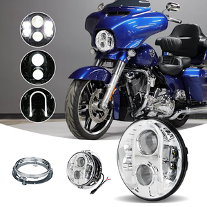 Otomatik Offroad lamba 7 inç yuvarlak Led far 80W yüksek/düşük ışın ile üç renk park lambası Wrangler için - Product Image 4