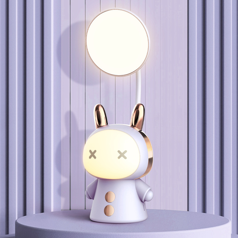 006 lucky doll lampe de table -- violet bleu
