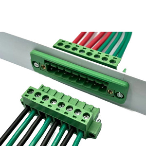 Weld-Free through Wall <strong>Terminal</strong> <strong>Block</strong> 2EDGWC-5.08 Plug-in Type Plastic Panel <strong>Fixed</strong> by Flange with Ears Screw - Product Image 1