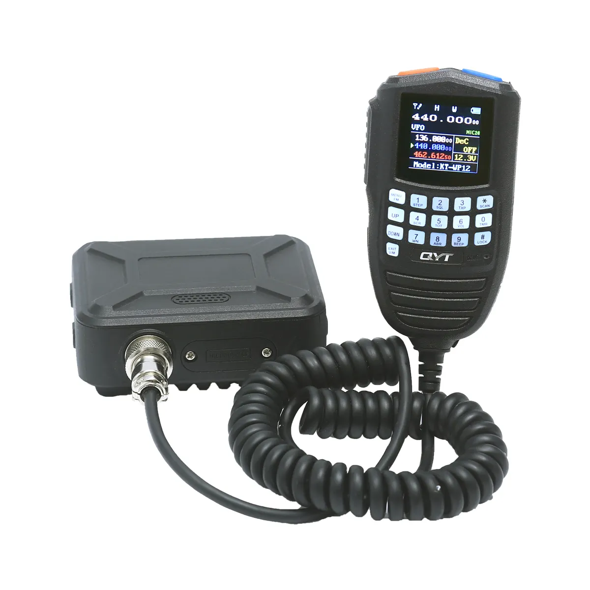 2023 novo produto QYT mini-impermeável 25w uhf vhf dual band walkie talkie KT-9900 estação de carro cross-country road trip mini rádio