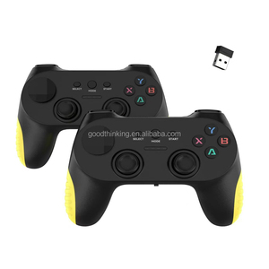 OEMロゴ新しいシンプルなPCゲームパッドワイヤレス2.4Ghzゲームコントローラー振動なしゲームスティックボックスUSBジョイスティック2人用 - Product Image 5