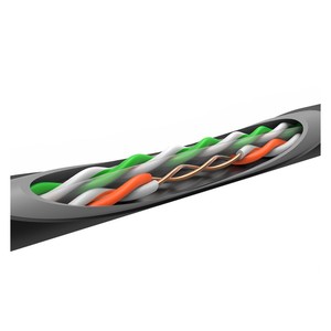 Cat6 23awg 4对实心裸铜<span class=keywords><strong>Utp</strong></span>和Stp双护套直埋地下防水室外电缆