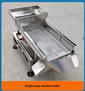 Tamiz vibratorio de grano de café rectangular de acero inoxidable Tamiz de vibración lineal de granos de cacao - Product Image 3
