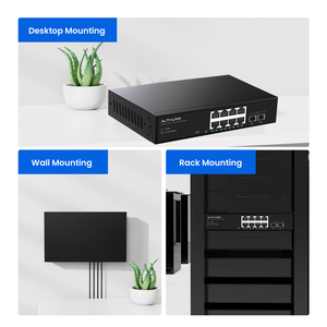 Scalable 8-Port 10G Uplink Managed Layer 2 Ethernet Switch with VLAN &amp; QoS Storable Fiber Optic Module Stackable Module
