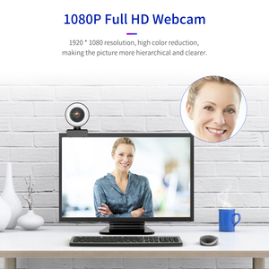 1080P HD Webcam ring licht usb webcam Weitwinkel Ansicht Web Kamera USB Computer Kamera für PC - Product Image 3