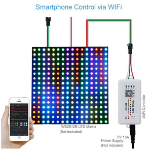 SP108E WS2812B WS2811 WS2801 светодиодный контроллер Wi-Fi iOS Android App беспроводной пульт дистанционного управления DC5V ~ 24V SP108E для SK6812 SK6812-RGBW