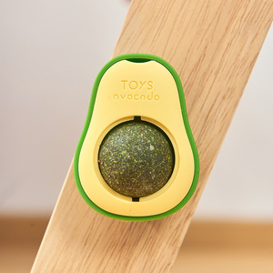 Juguetes para masticar gatos de alta interacción Juego de bolas duraderas de aguacate y hierba gatera para gatos y perros Diseño giratorio para limpieza y molienda de dientes - Product Image 4
