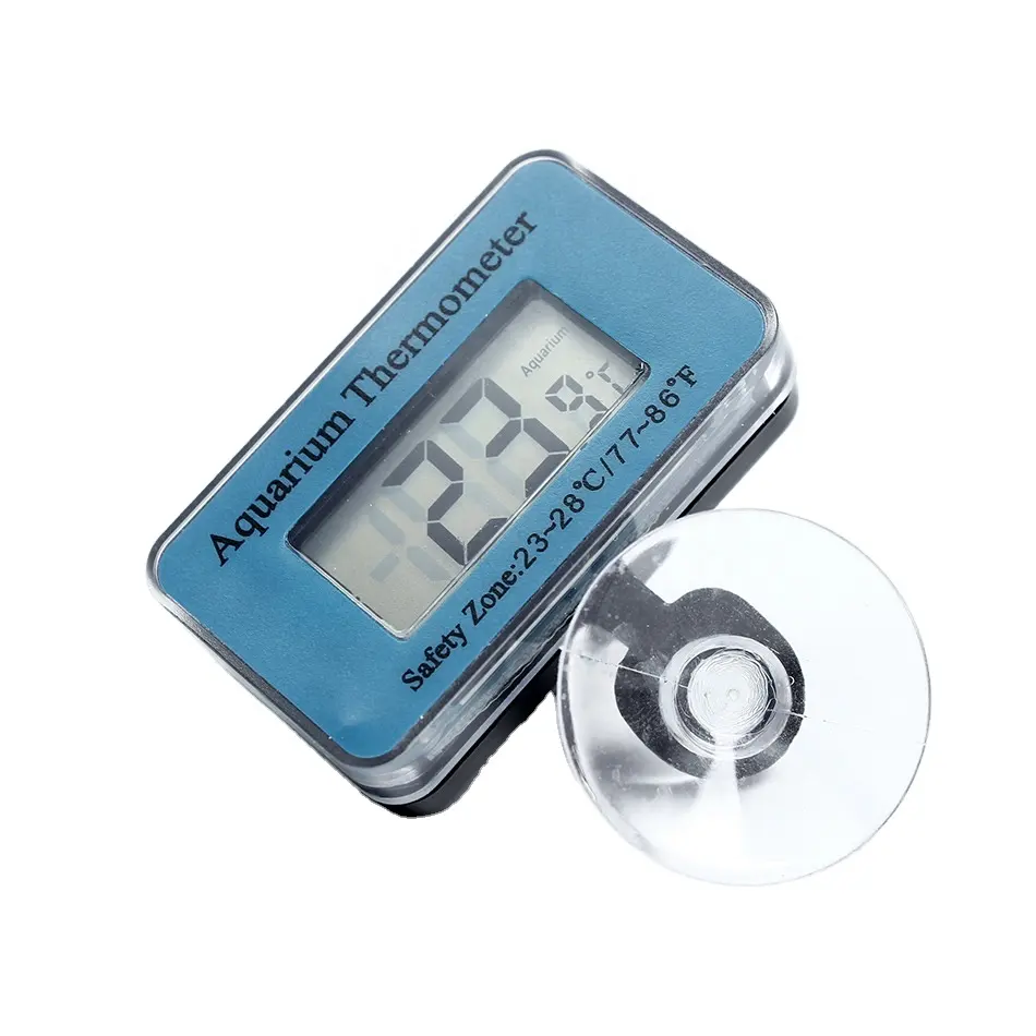 Thermomètre sans fil à affichage numérique électronique submersible étanche à ventouse pour aquarium