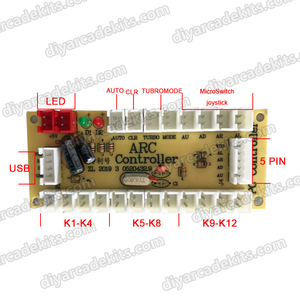 1 jugador Arcade DIY kit controlador USB codificador para PC Juego 6 botones para piezas de joystick Arcade