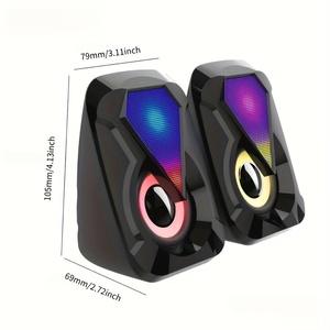 Altavoz de computadora de escritorio Altavoz de efecto de iluminación colorido con cable Mini Altavoz de escritorio - Product Image 6