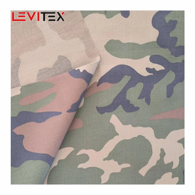 Tùy chỉnh thiết kế rừng Camo vải Ripstop Cotton Nylon Multicam ngụy trang vải cho chiến thuật chiến đấu phù hợp với
