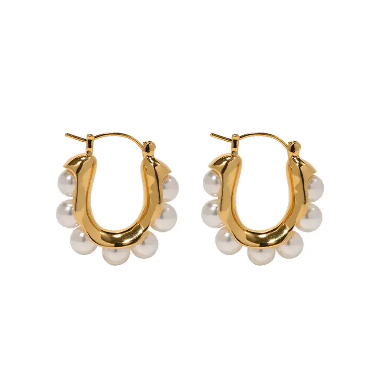 DAIHEN ER5567 perla d'acqua dolce oro placcato in acciaio inossidabile 18k orecchini di moda personalizzati per festa orecchini gioielli
