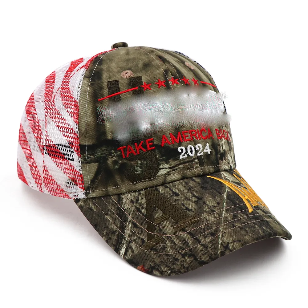 高品質2024共和党選挙帽子米国旗トラッカーキャップ帽子はアメリカの帽子を取り戻す
