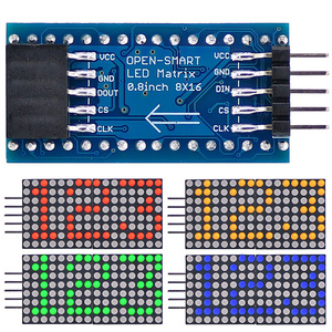 Rot/Gelb/Grün/Blau 0,8 Zoll 8x16 Punktmatrix-LED-Anzeige modul Anschließ bar Mehr mit SPI-Schnitts telle Kompatibel für Arduino - Product Image 2
