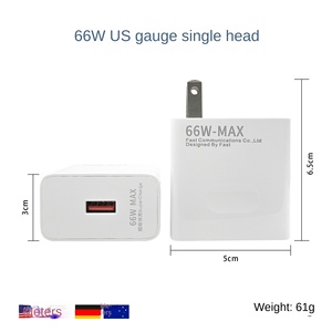 Bestseller PD66W Ladegerät PD Schnell wand ladegerät EU US 2 Typ-C USB-Anschluss Mehrere 66-W-Ausgangsadapter für Huawei-Handys - Product Image 3