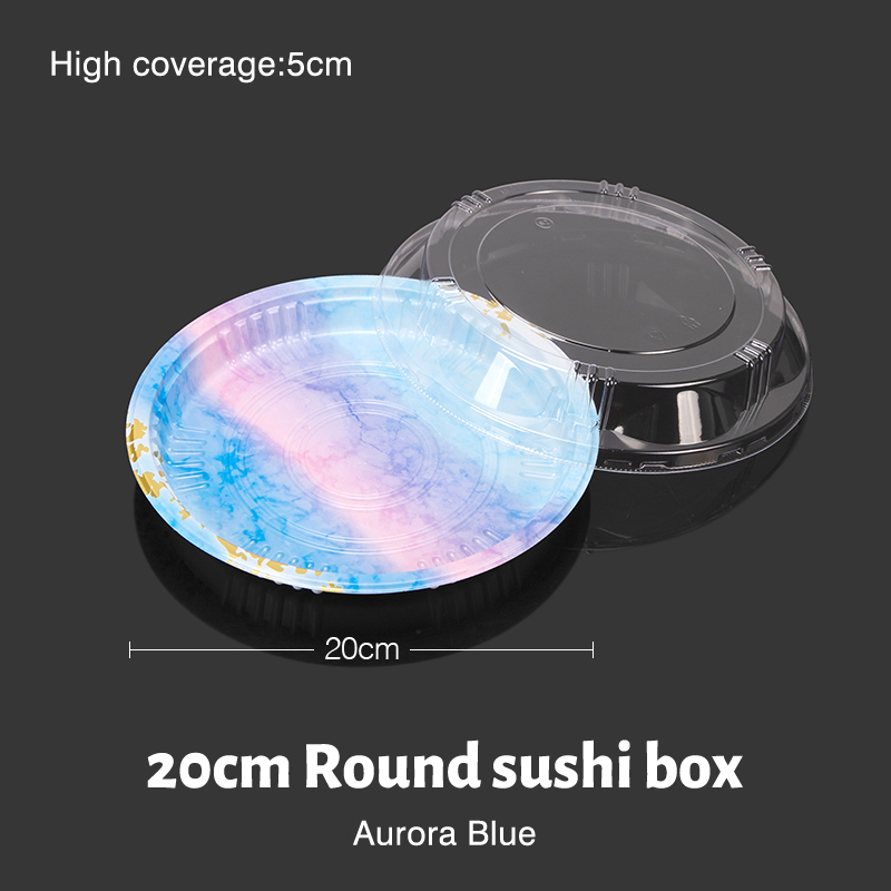 20cm Aurora Blue Sushi Box with lid
