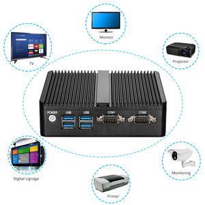 HelorPC industrieller lüfterloser tragbarer Mini-PC-Computer mit 3215U Ce-leron Linux DDR3L 4 GB Dual-NIC 2 RS232 H-D VGA 4 Usb MINIPC - Product Image 6