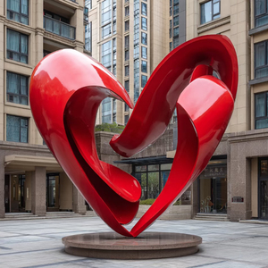 Tùy chỉnh hình trái tim điêu khắc thép không gỉ với thiết kế hiện đại xây dựng bền cho khách sạn & vườn - Product Image 3