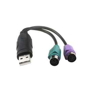 PS2 için USB kablosu USB PS/2 fiş aktif USB çift PS/2 adaptör klavye fare dönüştürücü adaptörü için klavye PS2 - Product Image 6