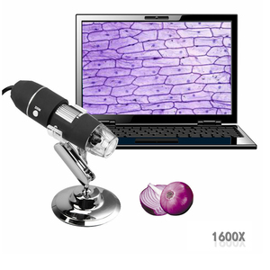 Microscopio digital portátil 1600X USB con 8 luces LED para soldar análisis de muestras biológicas - Product Image 5