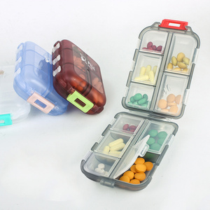 Xách tay rõ ràng hình chữ nhật PP nhựa du lịch Pill hộp lưu trữ Organizer mini 7 ngăn Pill y học trường hợp - Product Image 1
