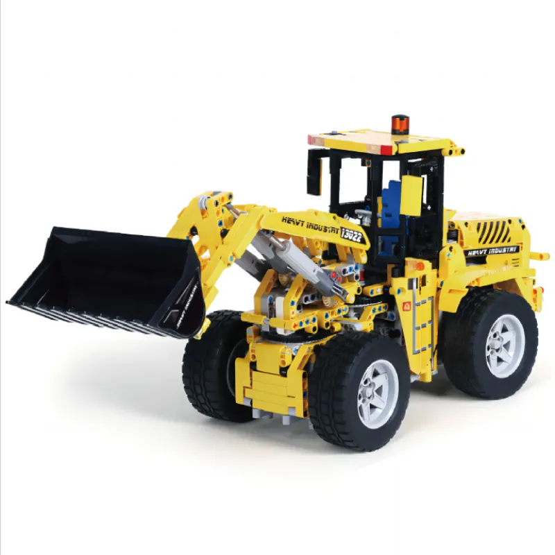 Mould King 13122S Bulldozer Loader Modelo Control remoto y control de aplicaciones R/C Wheel Loader 1/10 Serie de ingeniería Bloques de construcción