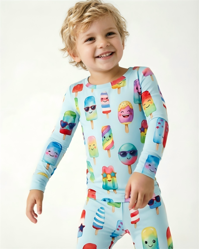 2pcs long pajamas set