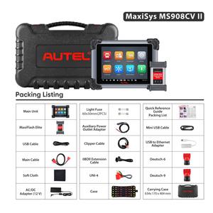 2024 Autel Maxisys MS908CV II重型卡车扫描仪，带J2534电子控制单元编程，支持智能自动2.0和前置扫描 - Product Image 6
