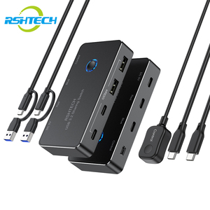 RSHTECH USB Switch A &amp; C <strong>Input</strong> <strong>Computers</strong> Share 4 USB Ports USB Switcher Selector for PC Laptop Keyboard Mouse - Product Image 1