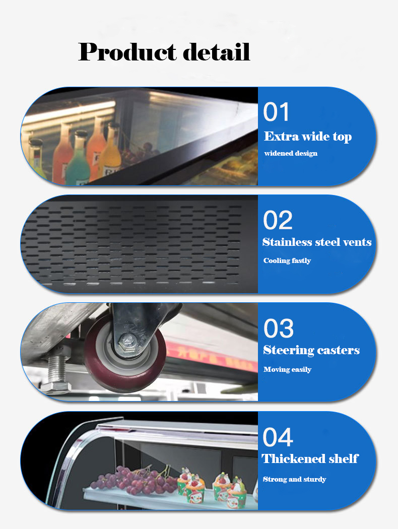Commercial bakery display cake chiller display refrigerator chiller showcase counter top display