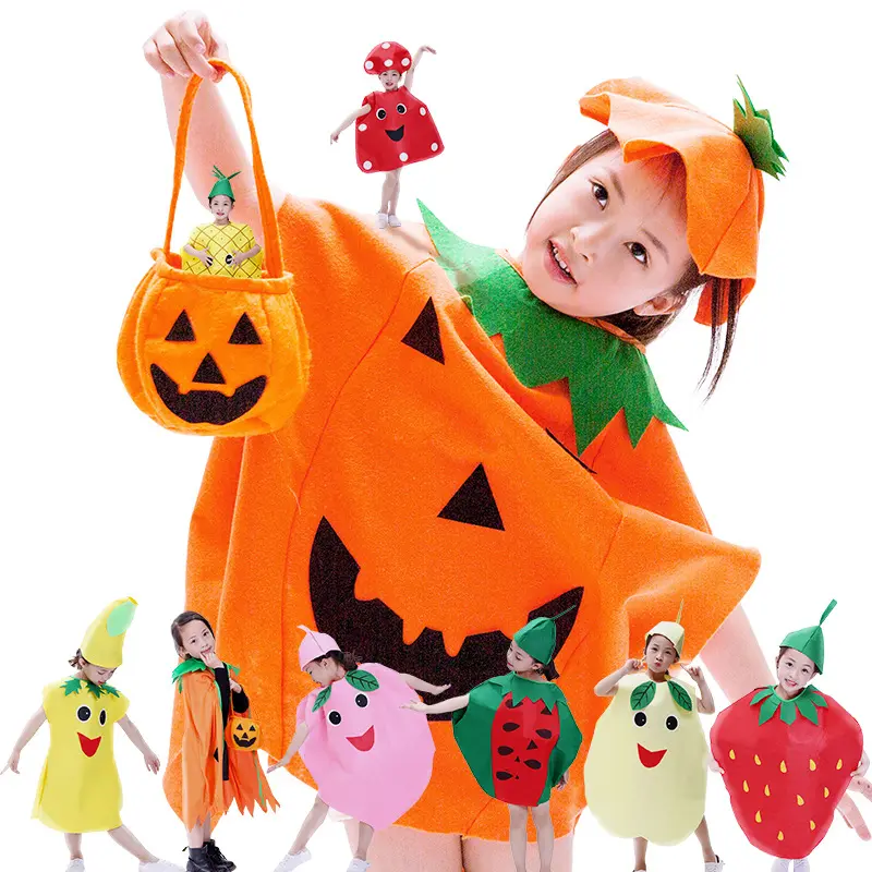 Vente en gros Costume Cosplay de fruits pour enfants mignon pour bébé Costume de scène pour enfants avec fruits et légumes Costume pour enfant